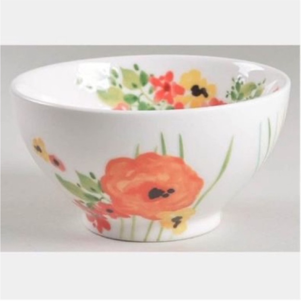 Anthropologie Poppy Verdant Acres Floral Accent 1/ Bowl